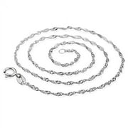 Jiaroswwei Women's Silver Plated Water Wave DIY Chain Necklace Jewelry Charms for Party Prom